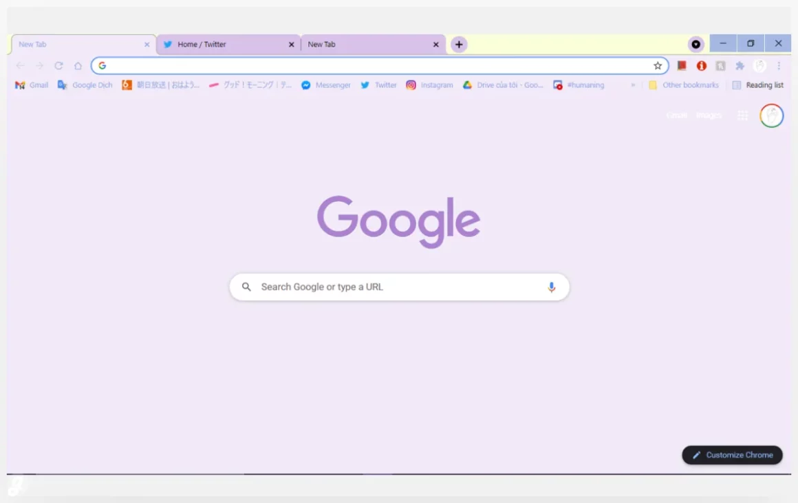 Purple Butter bts: basic Aesthetic Google Chrome Themes