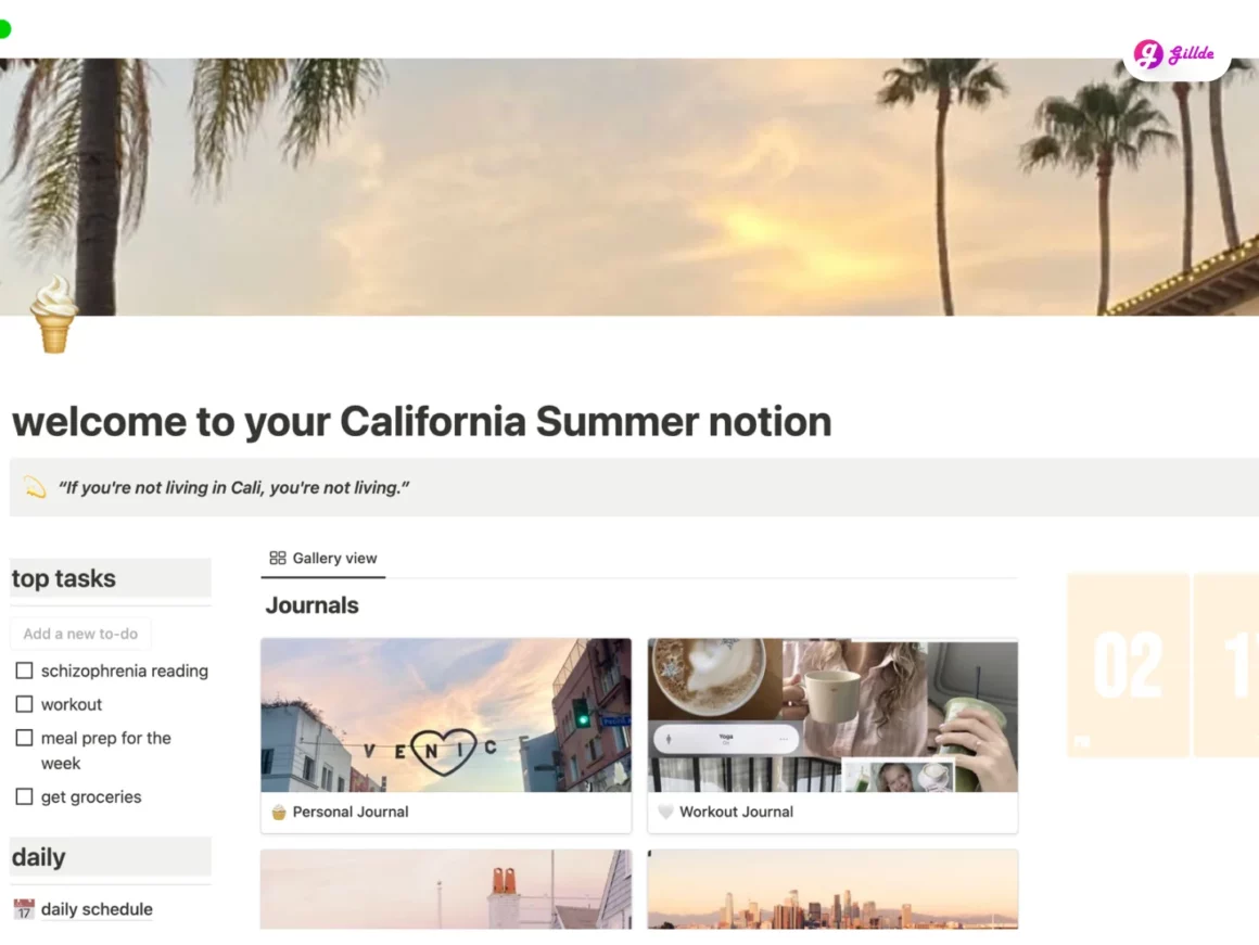 Notion Summer Template