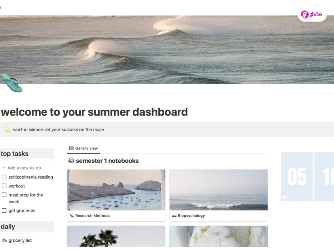 Notion Summer Template