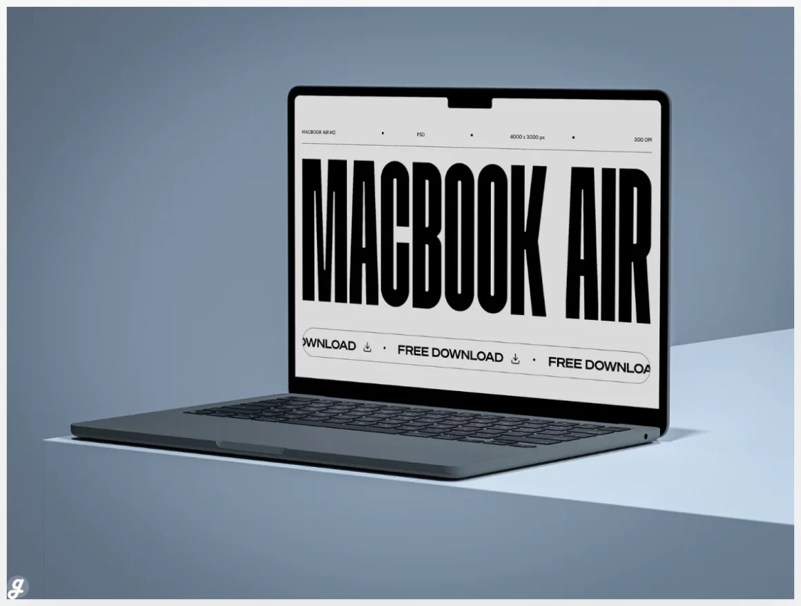 Free Macbook Air M2 Mockup