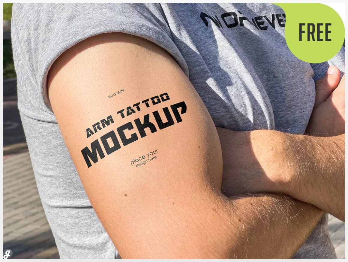 Arm Tattoo – Free Mockup PSD