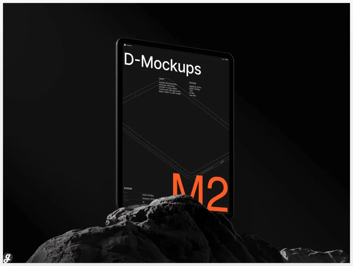 iPad Pro Mockup Featuring a Distinguished Dark Setting