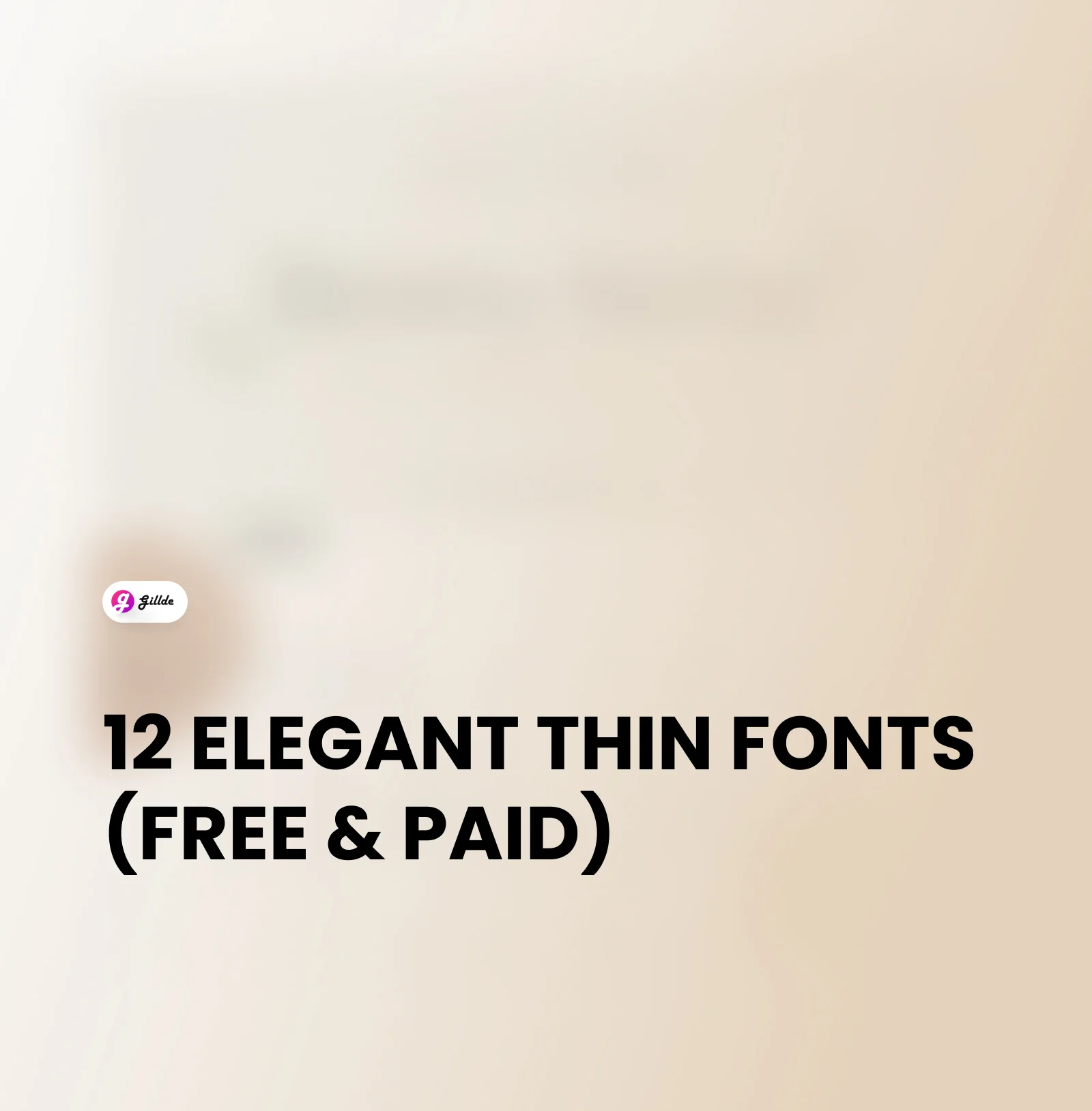 thin font