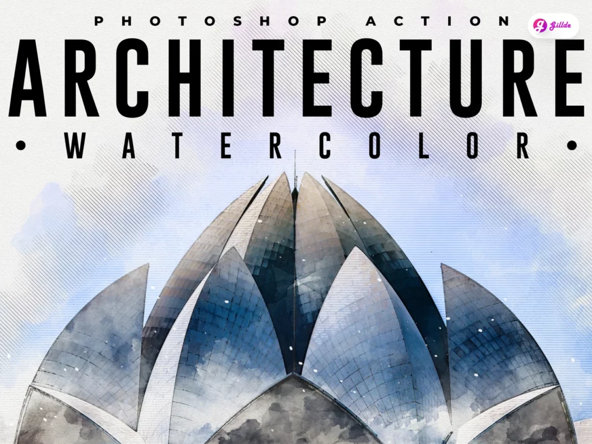 Architecture Watercolor Photoshop Action