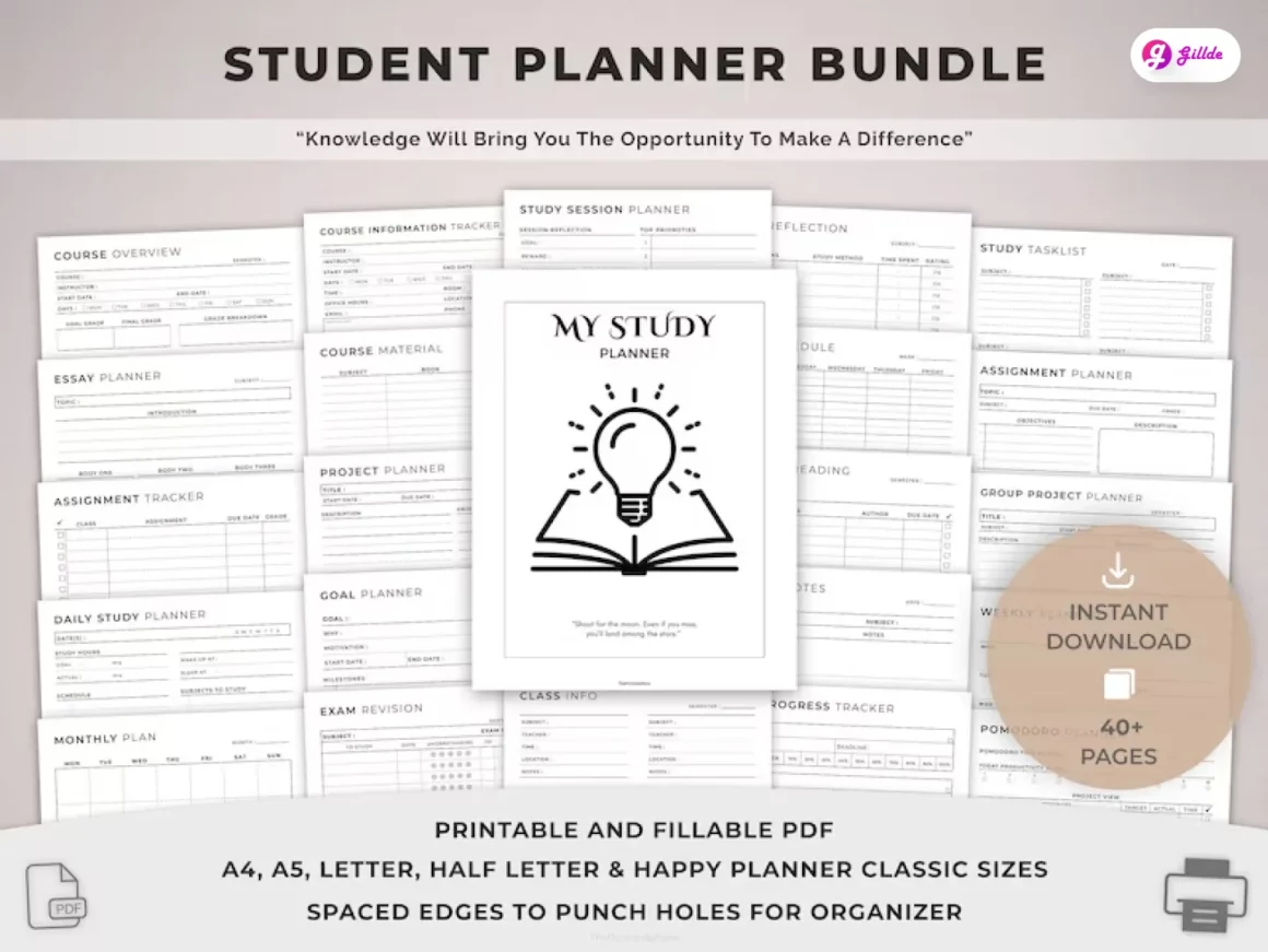 Printable Student Planner