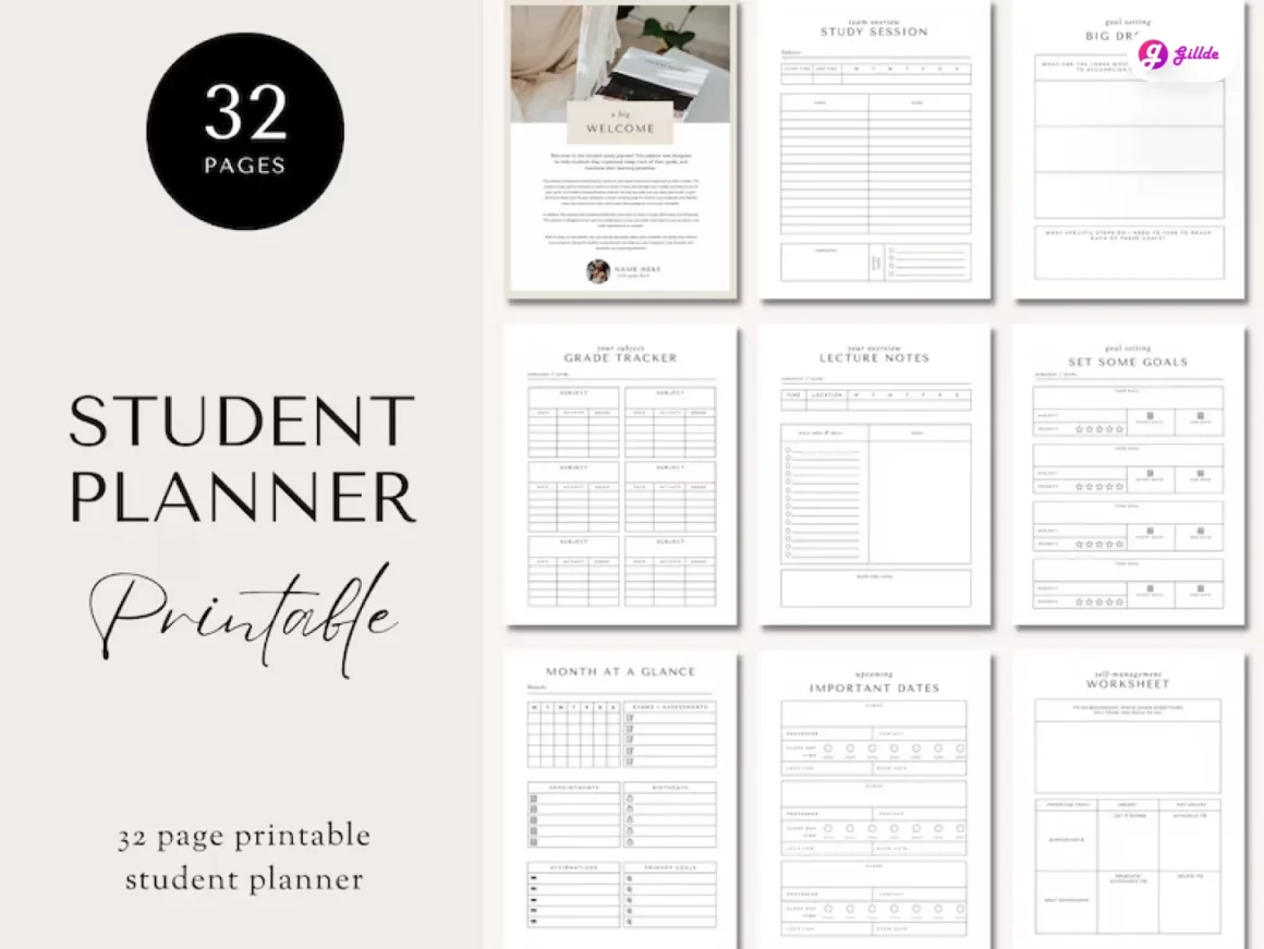 Printable Student Planner