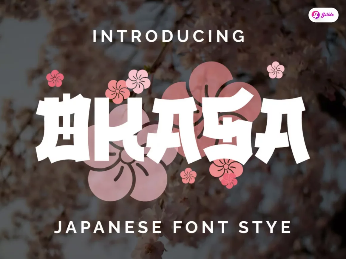 Japanese style font Gillde 1