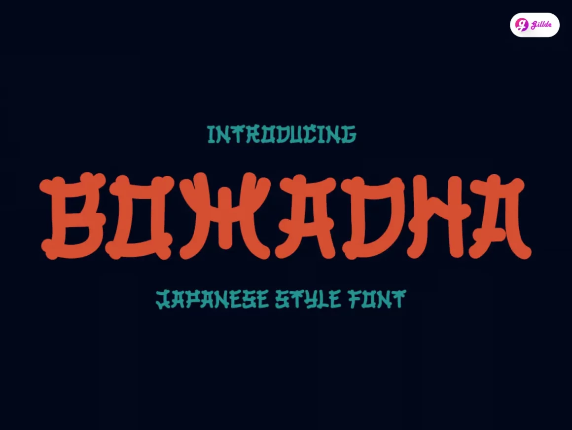 Japanese style font Gillde 10