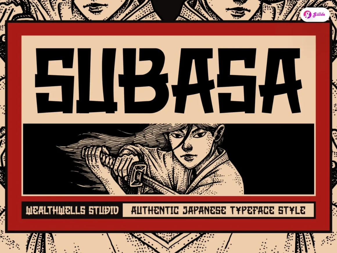 Japanese style font Gillde 15