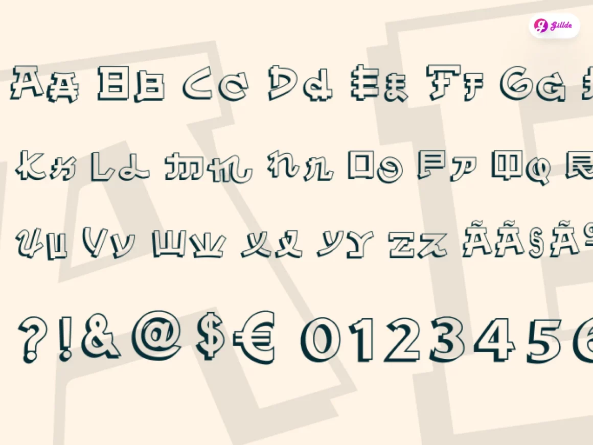 Japanese style font Gillde 18