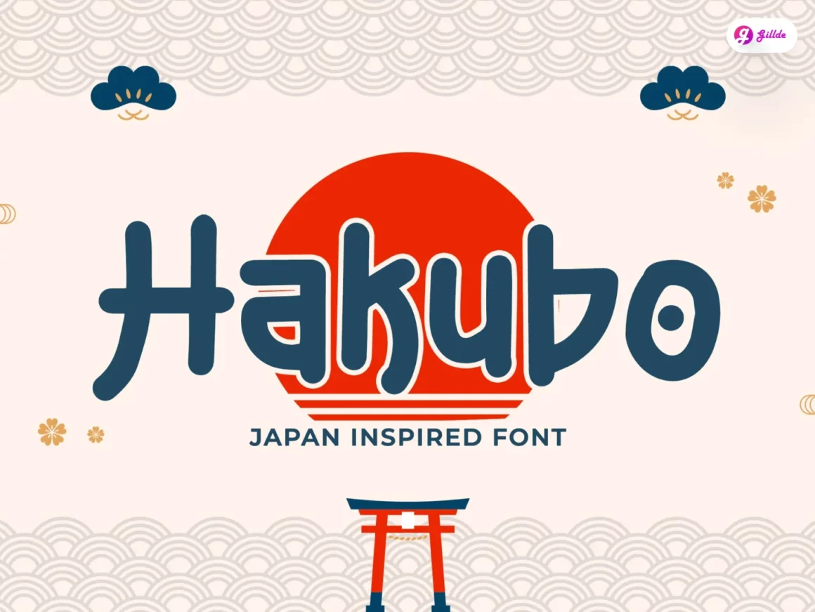 Japanese style font Gillde 2