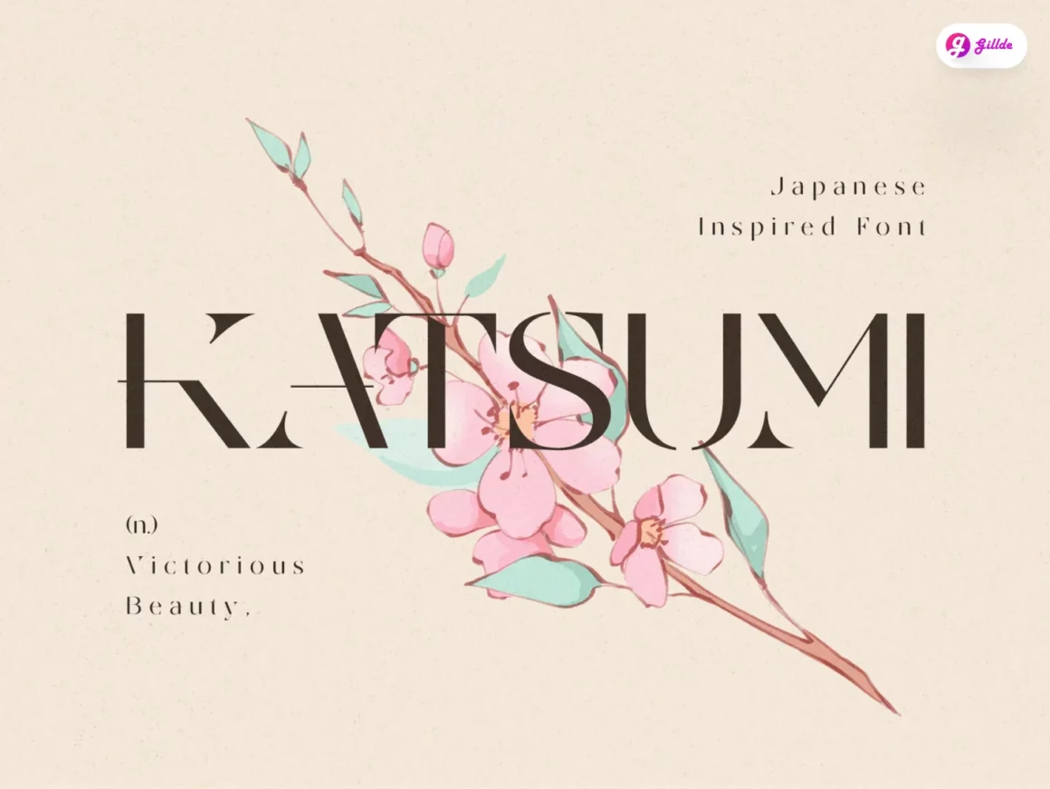 Japanese style font Gillde 3