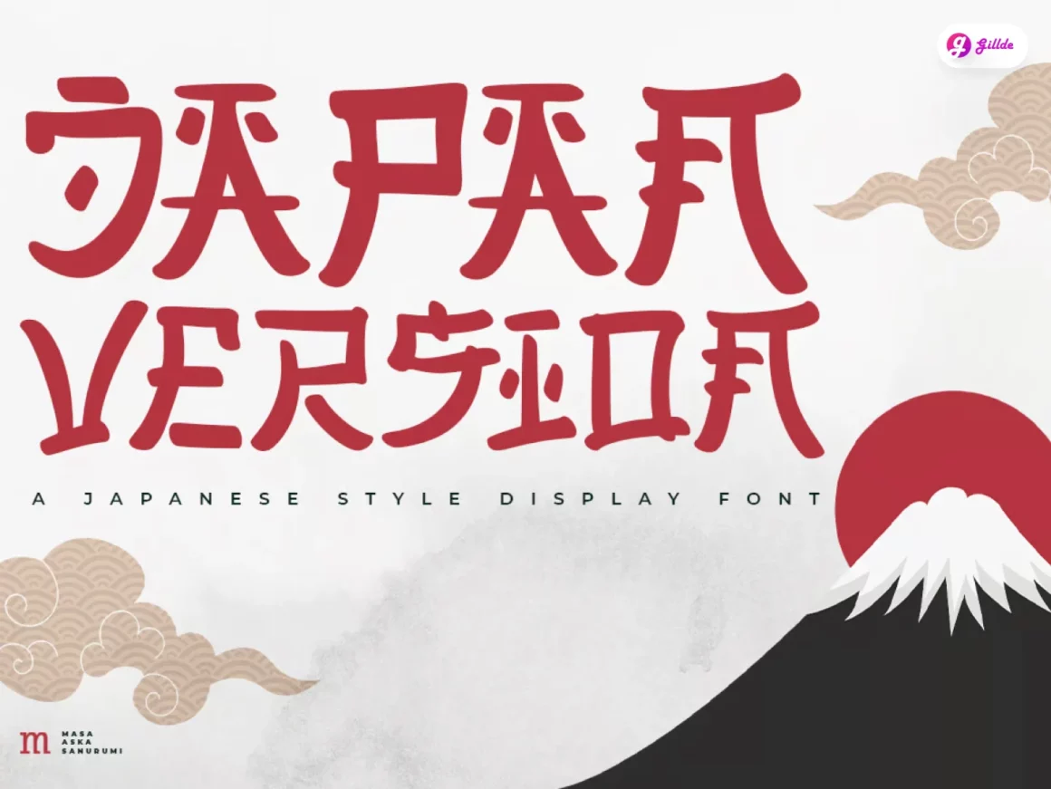 Japanese style font Gillde 6