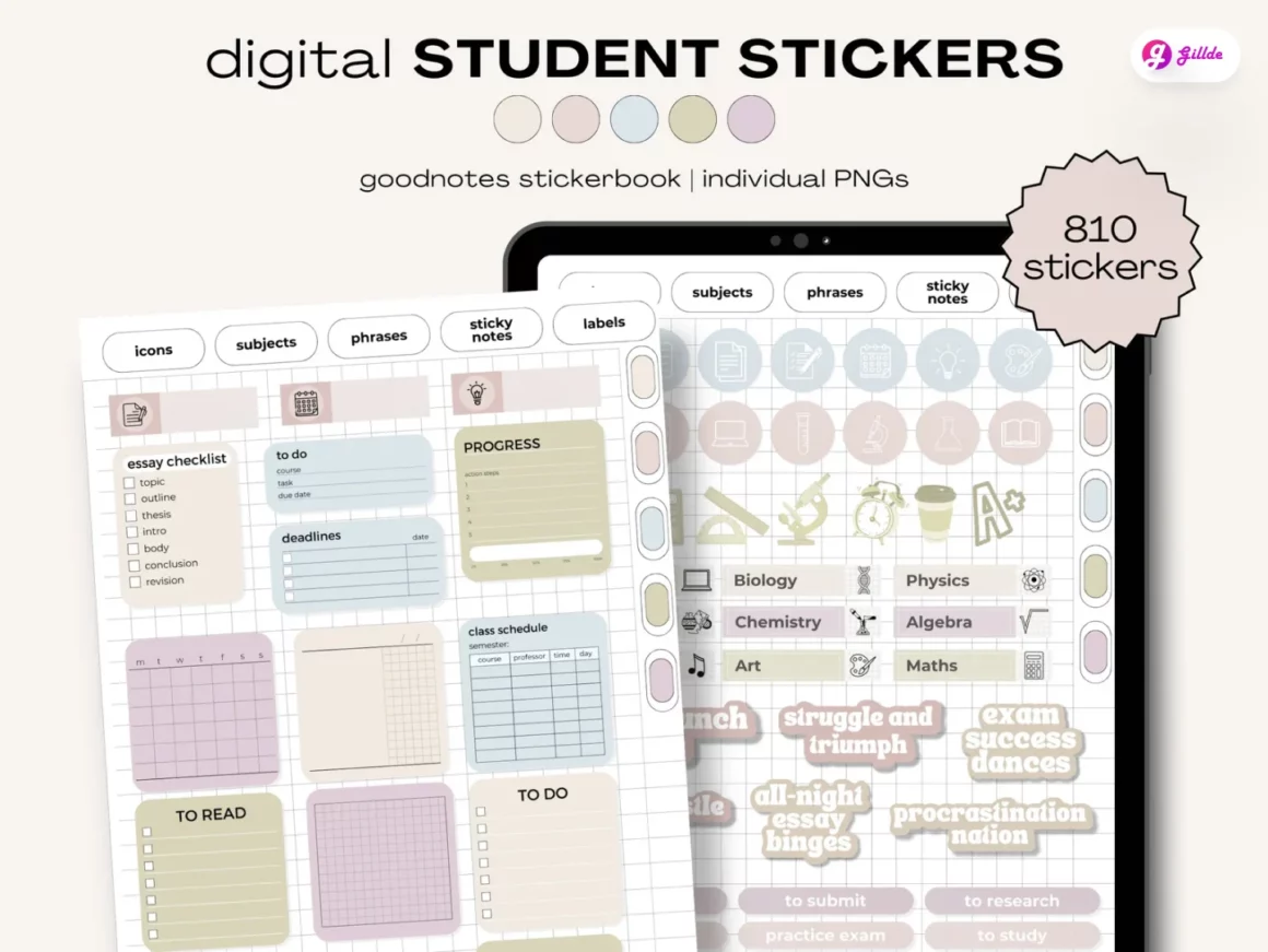 Digital Stickers Student 