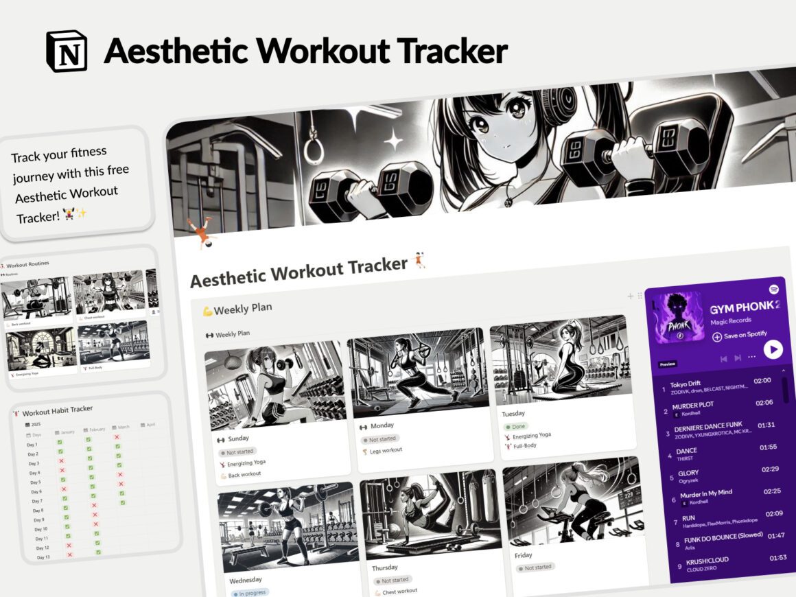 Aesthetic Workout Tracker