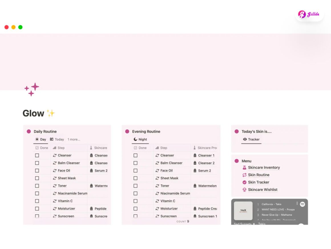 Skincare Tracker Gillde 4